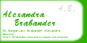 alexandra brabander business card